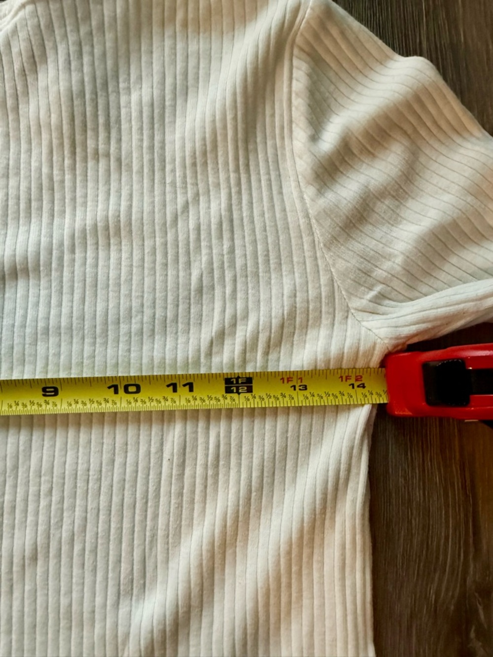 Topshop White Ribbed Long-Sleeve Crop Tee - Picture 3 of 5